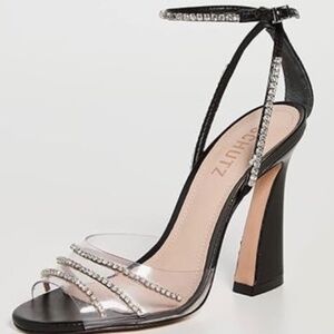 Shultz, Rowenah leather sandal, NWT, Black, size 8